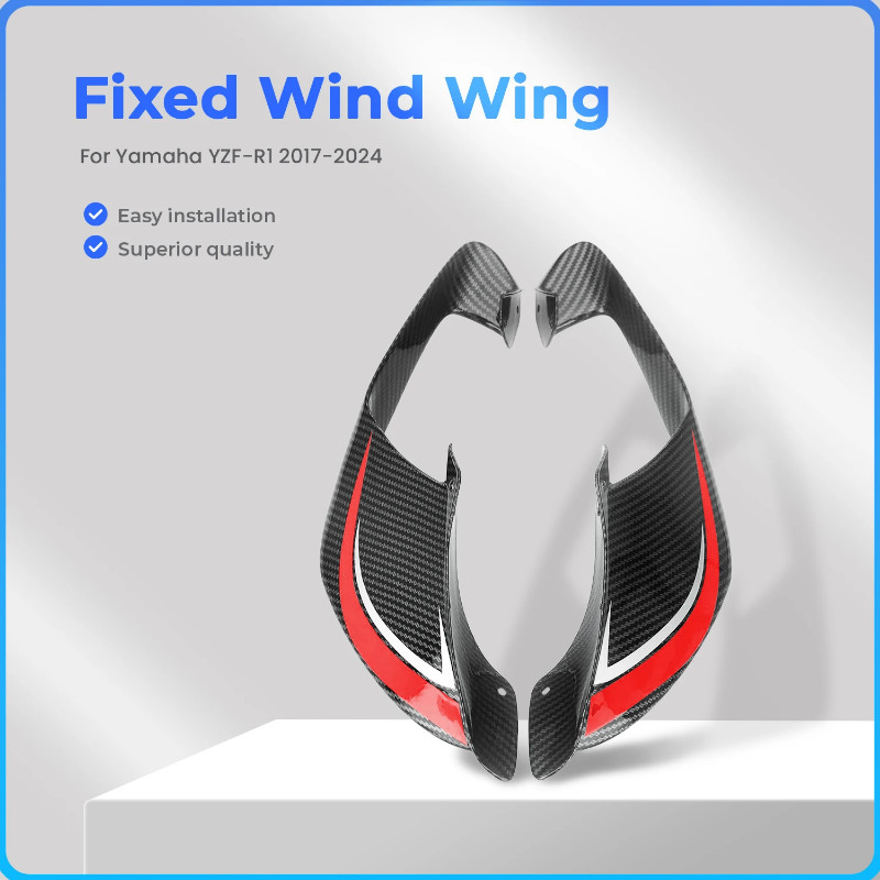 ABS Carbon Fiber Aerodynamic Spoiler Winglet Fairing for Yamaha YZF R1 R1M 2020-2025 YZF-R1 2020 20