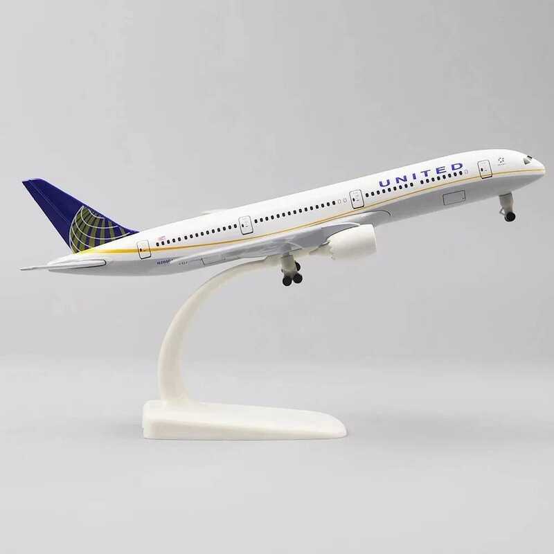 C 20Cm Alloy Metal 787 B787 United Aires Airplane Model Plane Diecast Aircraft W Landing Gears Plan