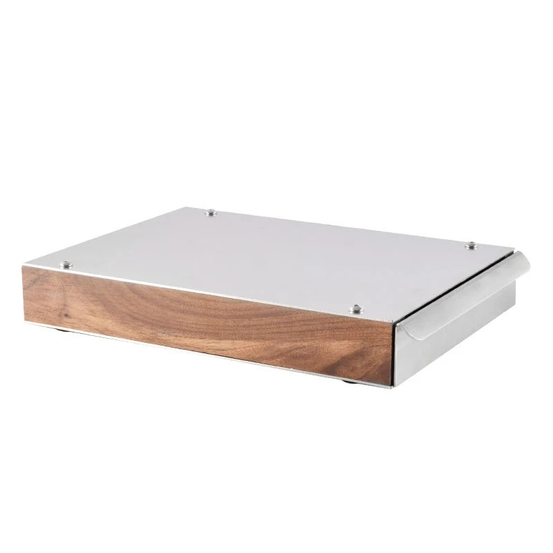 Coffee Knock Box Wood Stainless Steel Espresso Grounds Residue Coffee Slag not Splash Coffee Ground