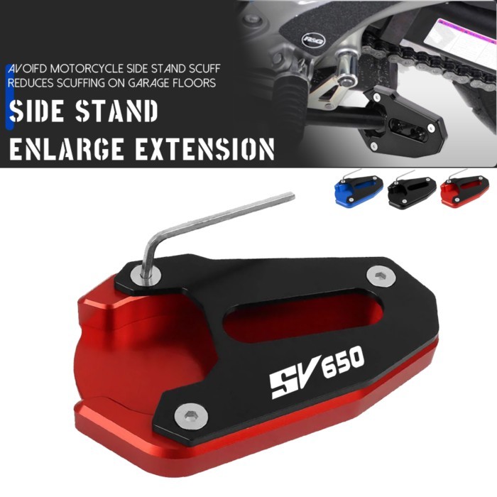 Motorcycle Side Stand Enlarge Extension For Suzuki SV 650/650X SV650 SV650X Gladius SFV 650 SFV650