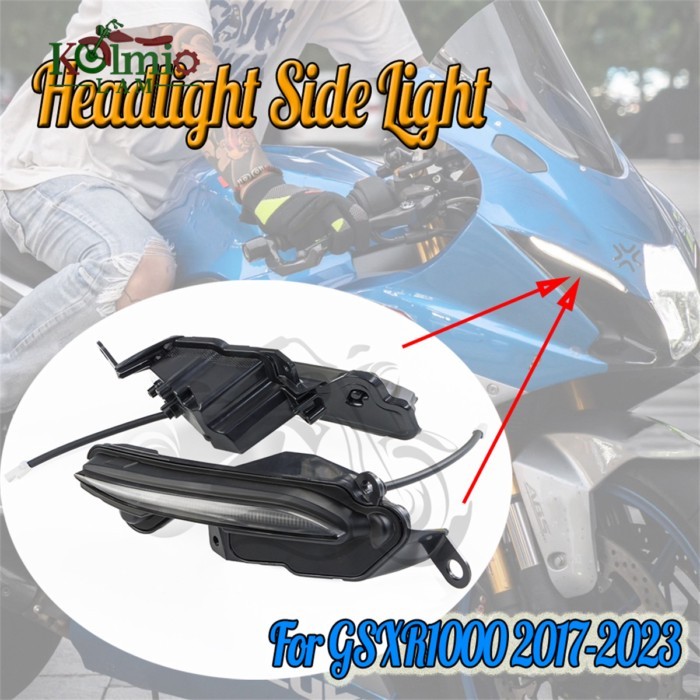 Fit for 2017 - 2023 GSXR1000 GSXR 1000 LED Front Headlight Fog Decorative Side Light GSX-R1000 L7 L