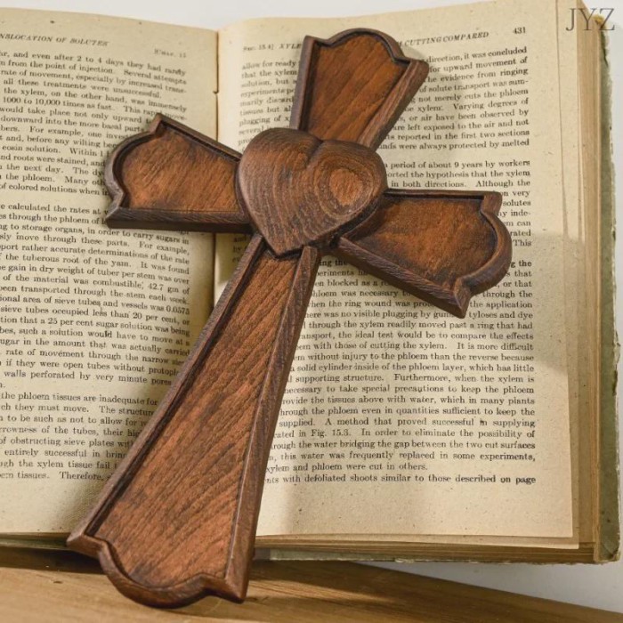Religious Wooden Carved Cross Wall Decor Bedroom Living Room Decor Gift