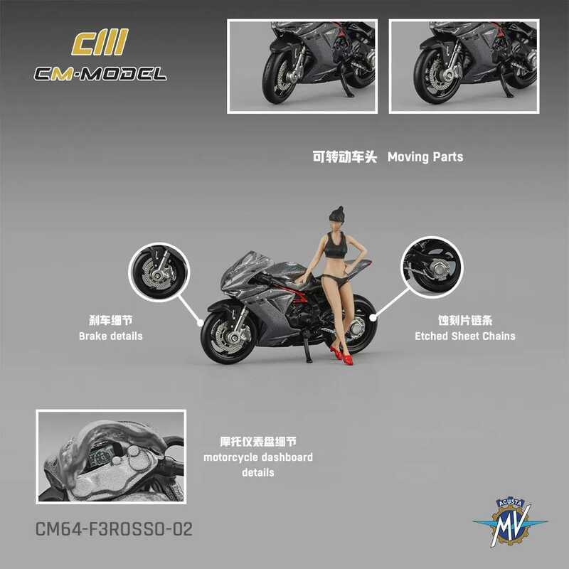 CM 1: 64 MV Agusta F3rosso โมเดลรถอัลลอย