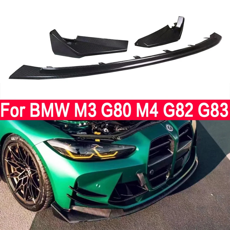 For BMW M3 G80 M4 G82 G83 CSL Style Carbon Fiber Car Front Bumper Diverter Spoiler Diffuser Front l