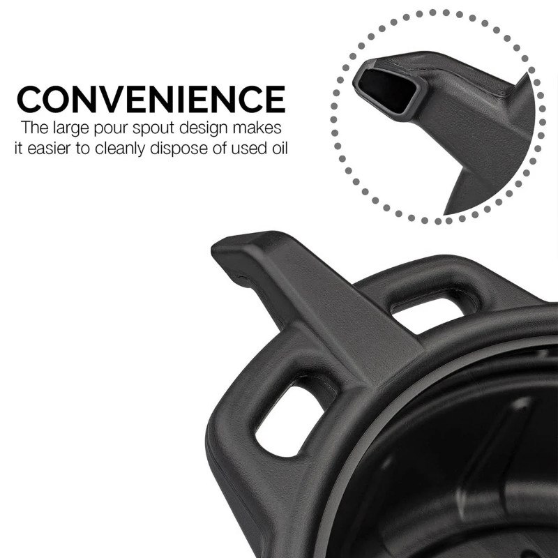 7.5L Oil Drain Pan Waste Engine Oil Collector Tank Gearbox Oil Trip Tray for Repair Car Fuel Fluid