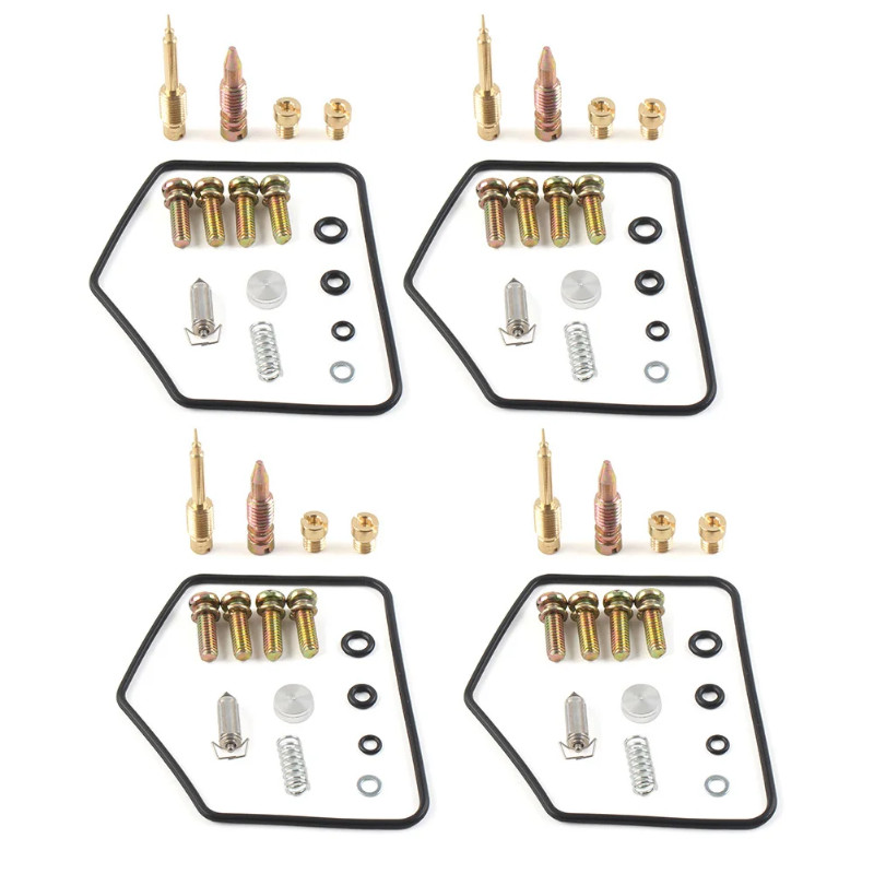 4 Sets Motorcycle Carburetor Repair Rebuild Kit Float For Kawasaki LTD 440 700 750 KZ KZ440 KZ750