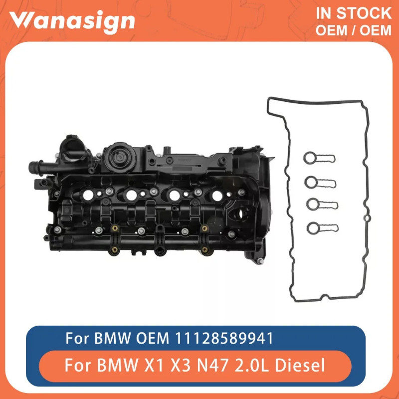 Engine Valve Cover Kit Fit 2.0 L For BMW 5 Series 520d 525d F11 F07 F10 E90 E93 N47 N47D20 2.0L L4
