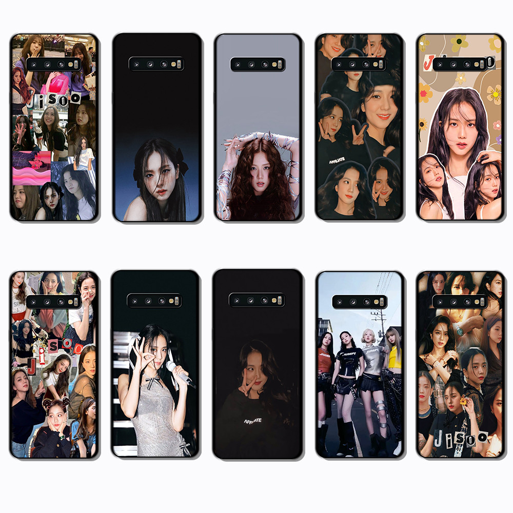 Samsung Galaxy S7 Edge S8 S9 S10 Plus S10E EB10 jisoo เคสโทรศัพท์สีดํานุ่มแฟชั่น