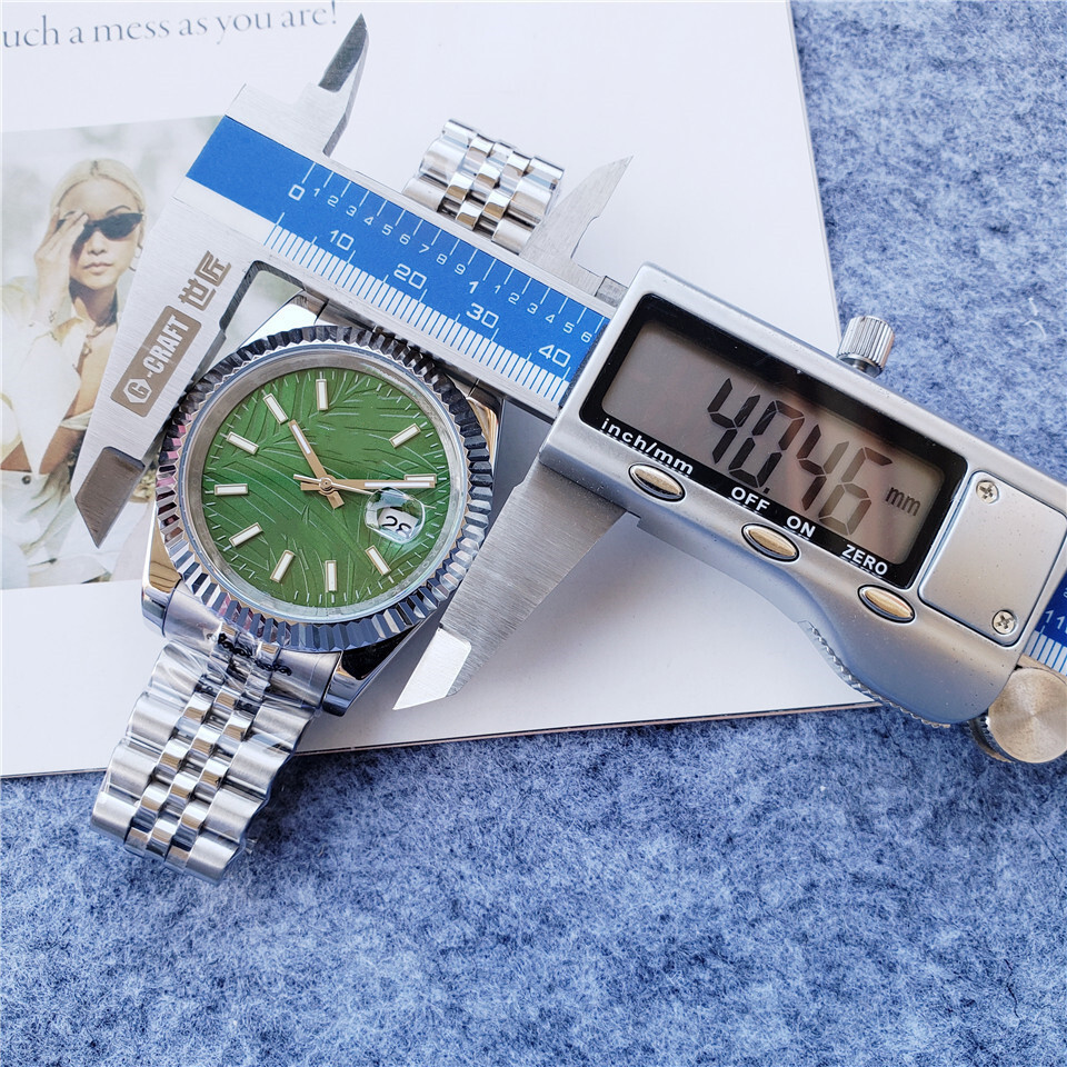 ที่ต้องการ❤ Lao ยี่ห้อ Log Deluxe 40MM ธุรกิจแฟชั่นผู้ชาย Boutique 904L อัตโนมัตินาฬิกากันน้ํา 0b0