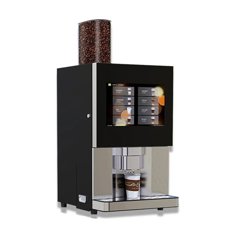 Touch Screen Automatic Cappuccino Latte Mocha Tea Bean to Cup Coffee Vending Machine Coffee Shop Es