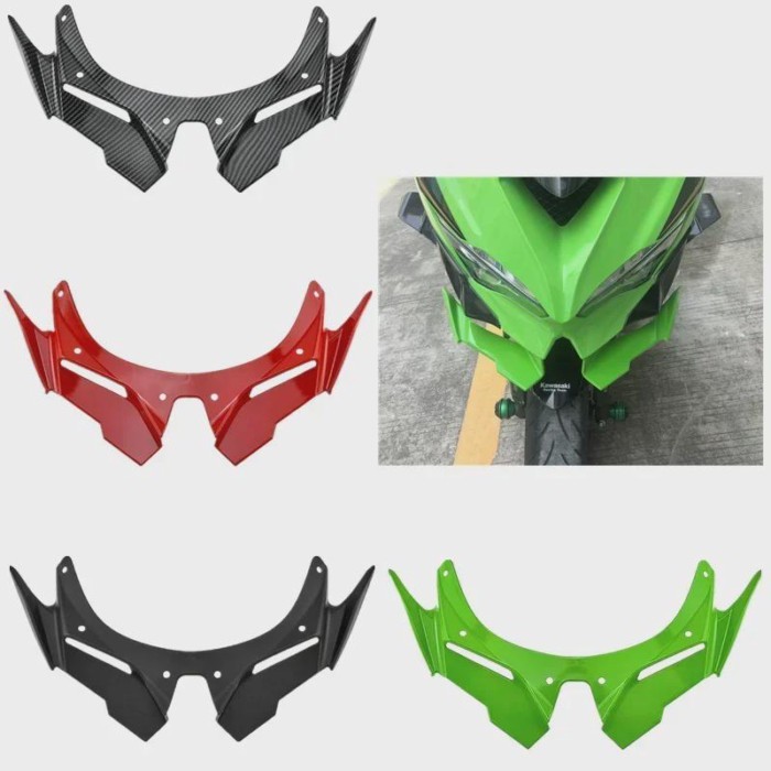 Motorcycle For KAWASAKI ZX25R 2024 ZX4R 2021-2023 Aerodynamic Fairing Winglets Carbon Fiber Cover P