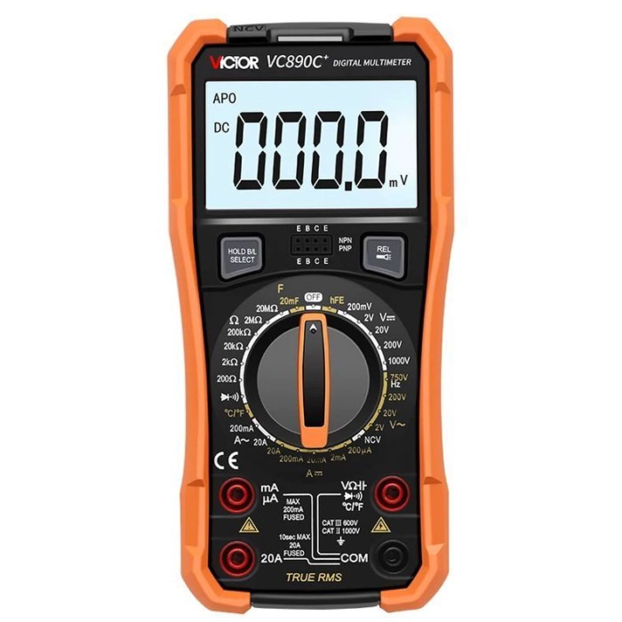 Victory multimeter VC890D\VC890C+ มัลติมิเตอร์แบบดิจิตอลความแม่นยำสูงมัลติมิเตอร์ตัวเก็บประจุ burn-