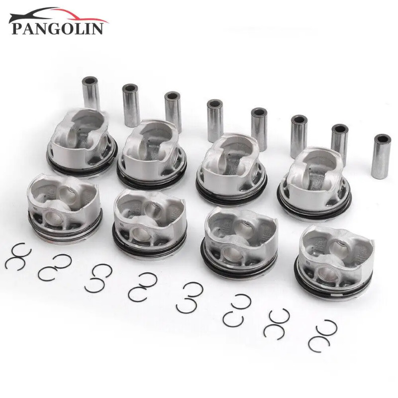 8pcs Pistons & Rings Set for BMW 550i 750i X5 F01 F02 F03 E70 E71 N63 4.4L V8 11257647339 112576136