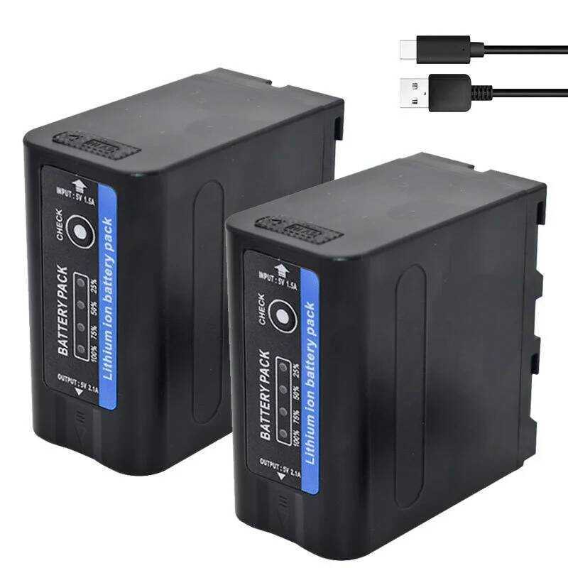 C 10000Mah Np-F80 Np-F70 NP F60 F70 F60 Battery For Sony F60 F550 F570 Qm1d Np-F75 Np-F50 Np-F30 Cc