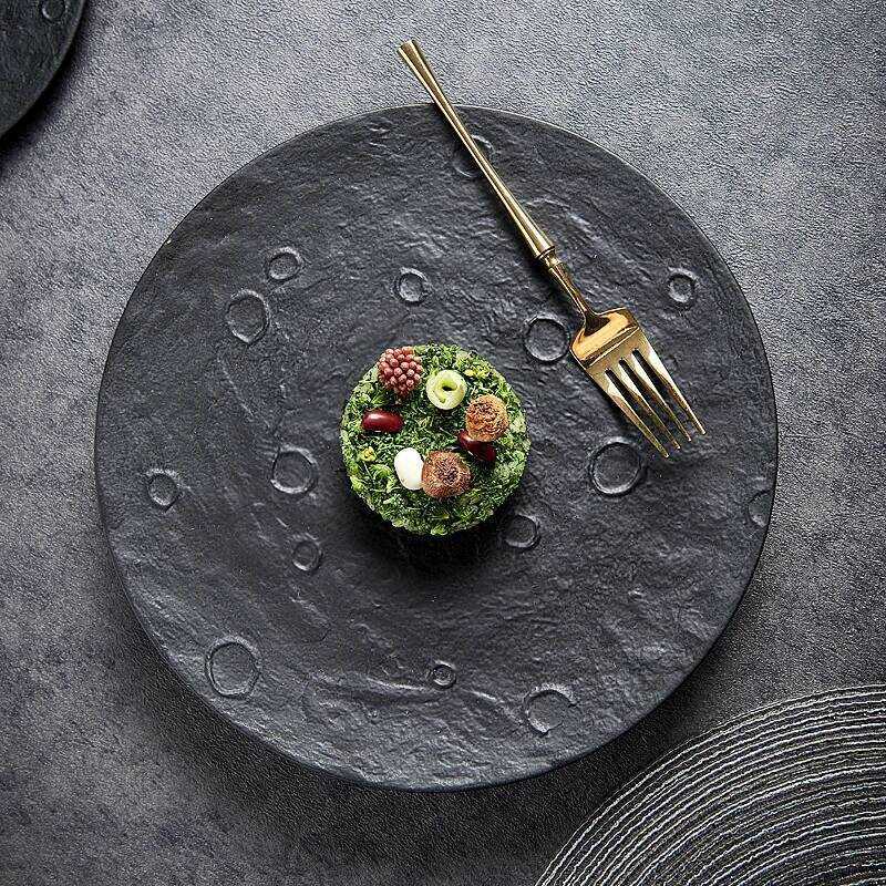 C Ceramic Steak Dinner Plate Senior Sense Western Food Plate Round Household Steak Pasta Hotel Dish