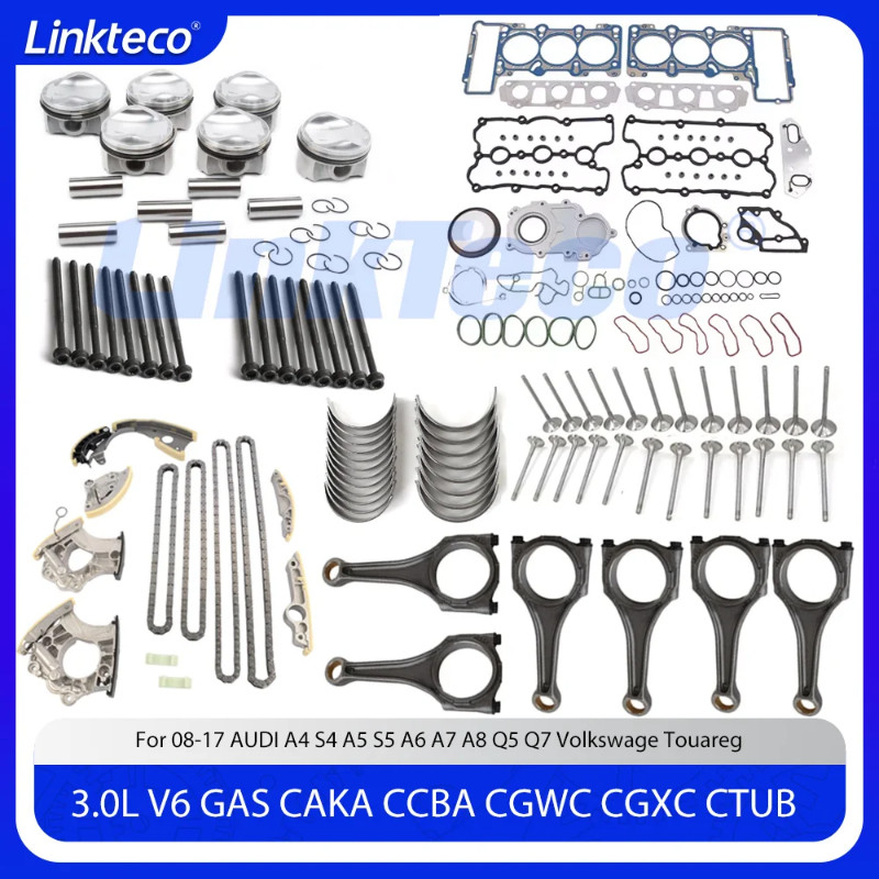 Engine Head Full Gasket Set Piston Connecting Rod Bearing Rebuild Timing Kit For 3.0 T L Touareg Au