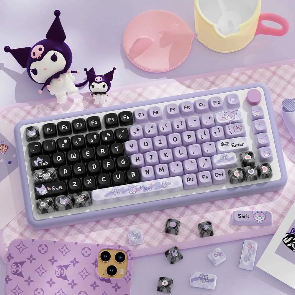 120 Key Cinnamoroll PBT Keycap Kuromi ห้าด้านระเหิด Keycap สําหรับคีย์บอร์ด Keycap MA สวิทช์สําหรับ 