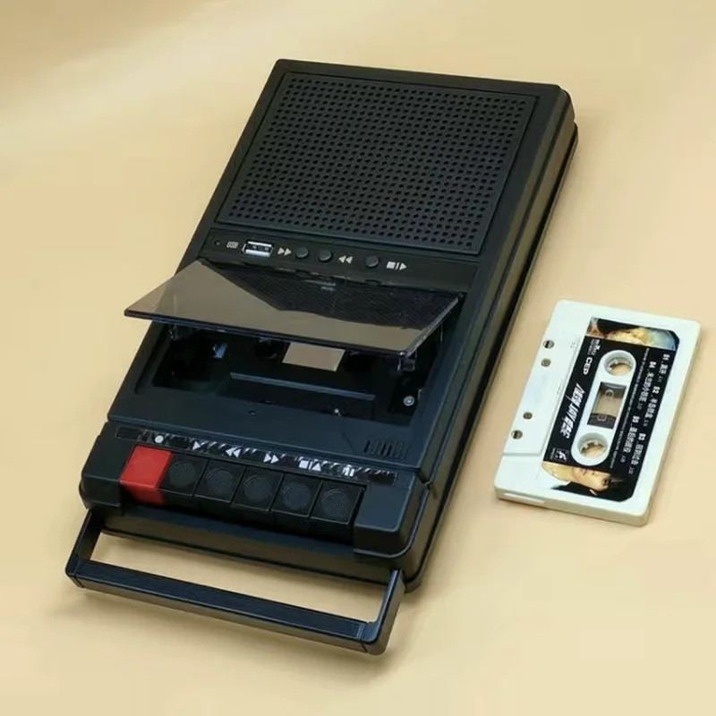 Portable Cassette Recorder Nostalgic Retro Portable Tape Player Walkie-Talkie Player Recorder and P