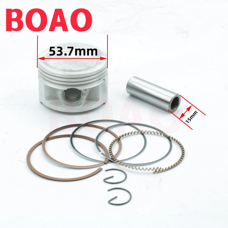 Scooter 53.7mm Piston Kit for Yamaha YP125 Majesty MBK Skyliner XN125 Teos XQ125 Maxster 125cc 5DS-