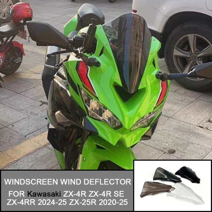 For Kawasaki Ninja ZX-4R ZX-4R SE ZX-4RR 2024-2025 ZX-25R 2020-2025 Motorcycle Windshield Windscree