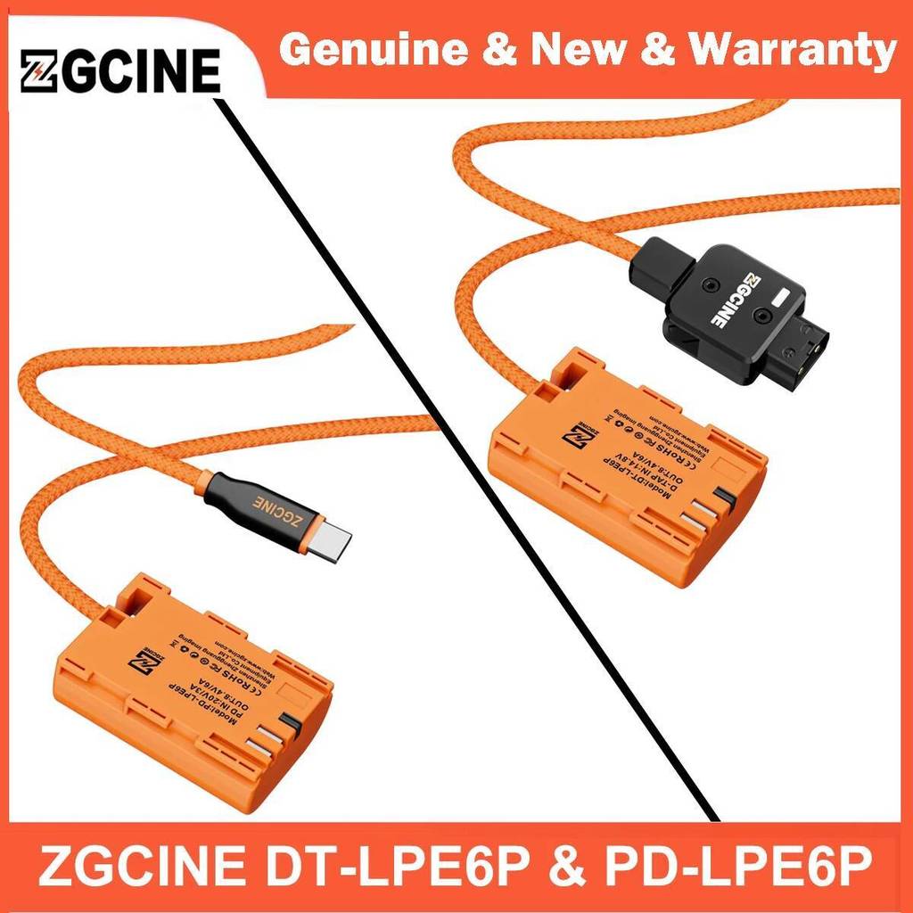 ZCGINE D-Tap ถึง LP-E6P & USB-C PD ถึง LP-E6P Dummy แบตเตอรี่สําหรับ Canon EOS 5D Mark IV 6D Mark II