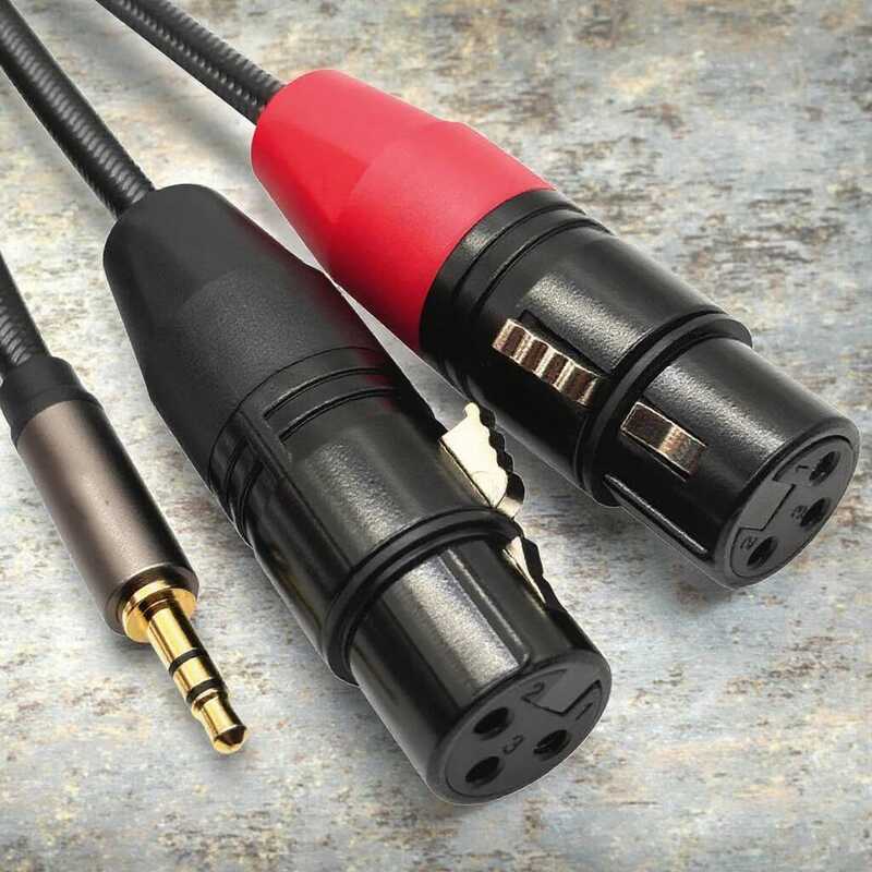 C 3.5 Mm Jack To XLR Audio Cable TRS Stereo Male To Female Dual XLR Splitter For Mixer Speakers Amp