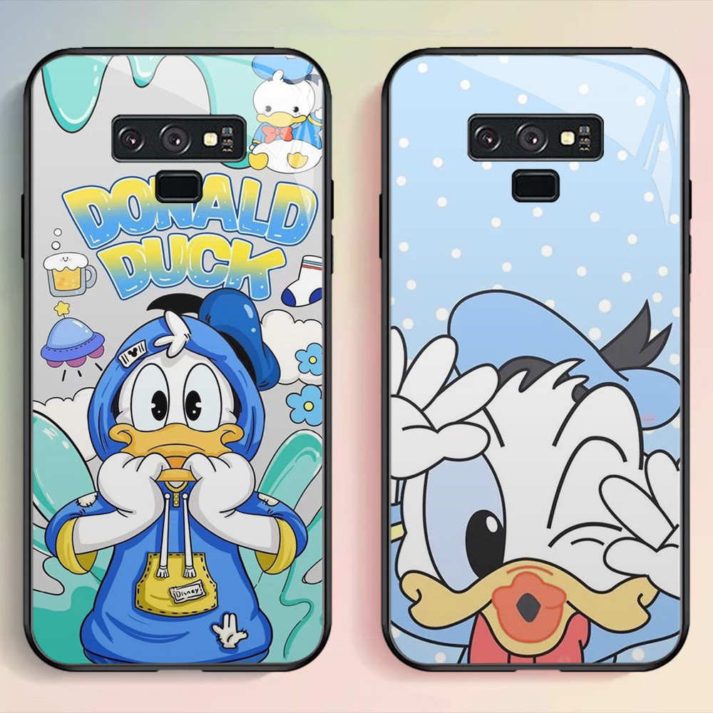 G-76 Donald Duck HD Glass Casing สําหรับ Samsung Note J6 9 J7 J4 Plus Core Prime Pro Case