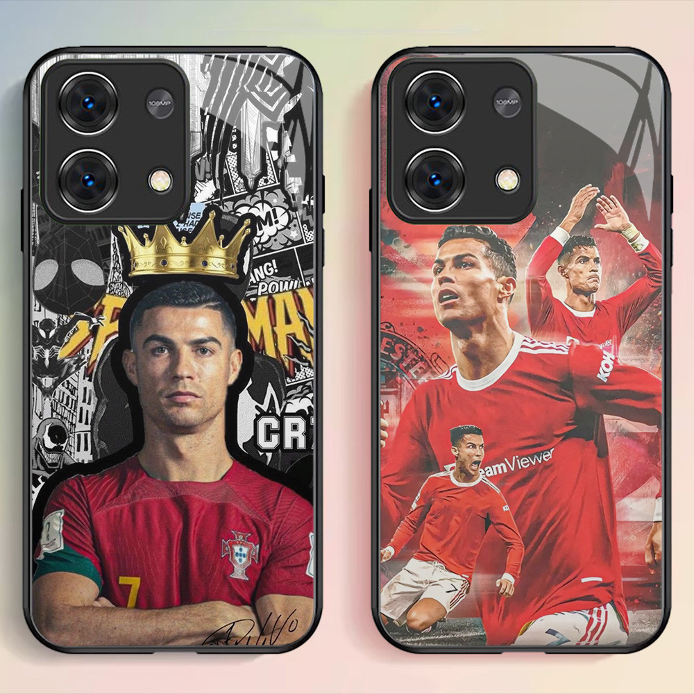 G-50 CR7 Ronaldo HD Glass Casing สําหรับ Xiaomi Redmi Note 13 13C Pro Plus 5G Case