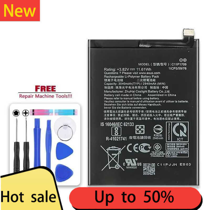 Mobile Phone Battery Long Lasting For Asus Zenfone Live L1 ZA550KL X00RD C11P1709 3040mAh