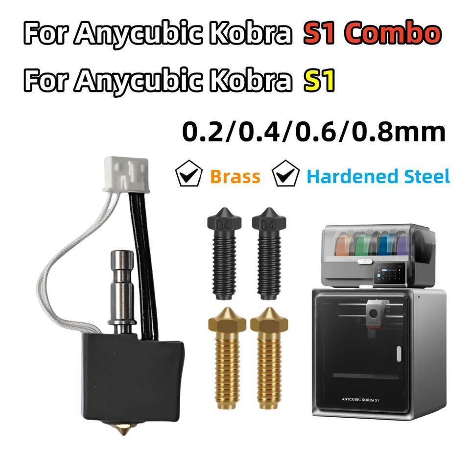 สําหรับ Anycubic Kobra S1 Hotend Kobra S1 Combo Hot End Kit สําหรับ Anycubic Kobra S1 หัวฉีดหัวพิมพ์