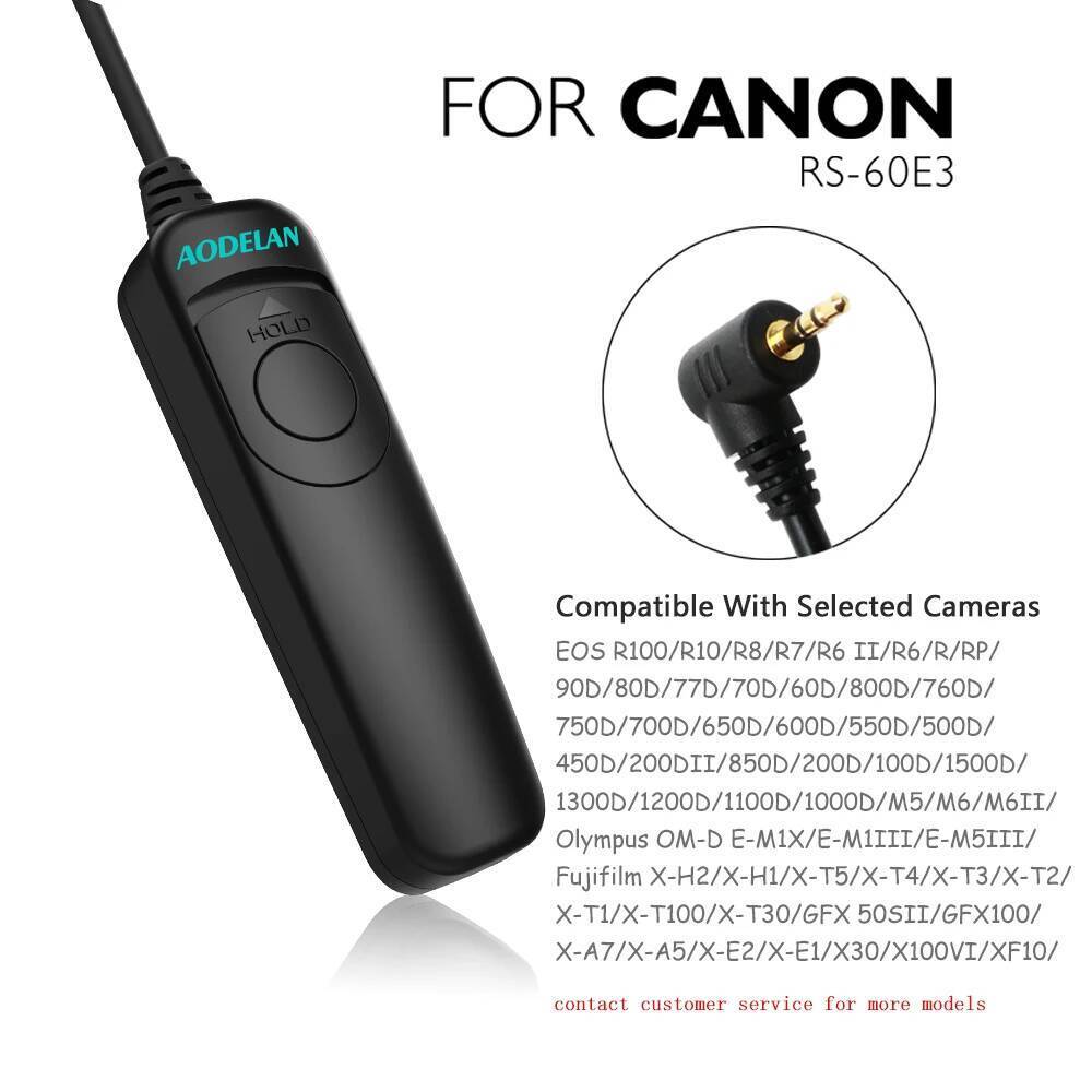 RS-C6 สายรีโมทชัตเตอร์สําหรับ Canon R6 M6 M5; Fujifilm GFX50SII Olympus OM-1 E-M5III; Pentax K-3III 