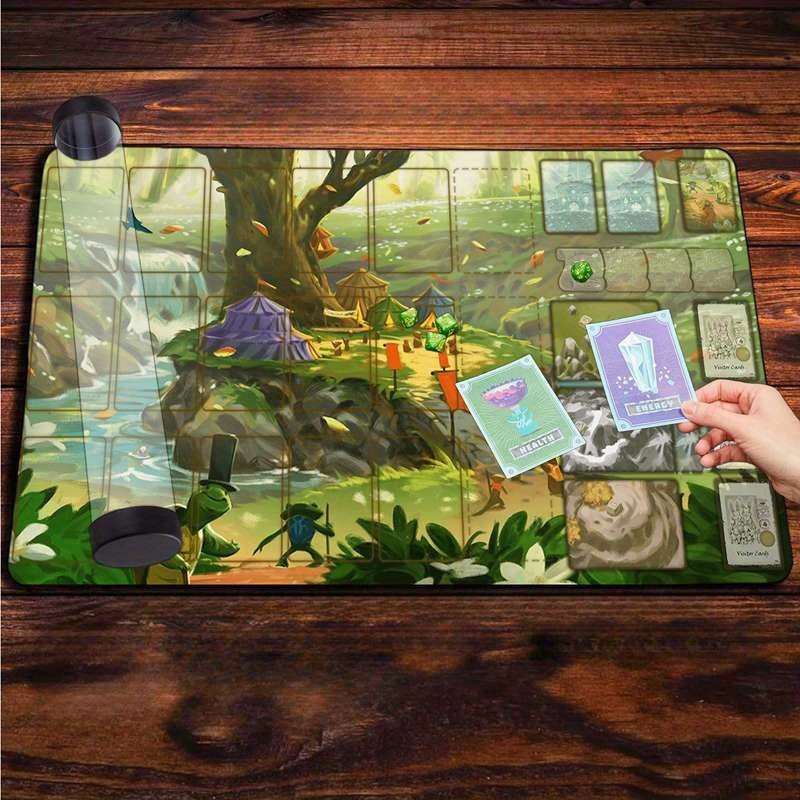 เสื่อเล่น Everdell และหลอดเก็บ ชุดสูท เหมาะสําหรับเสื่อ Everdell Play, TCG CCG Play Mat เข้ากันได้กับการ์ดเกมเทรดดิ้ง, แผ่นรองเมาส์ที่รองรับ, ของขวัญสร้างสรรค์