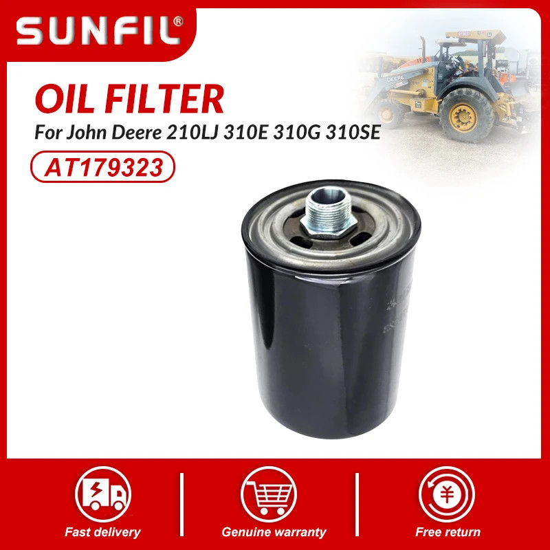 AT179323 P551757  HF6316 Oil Filter for John Deere 210LJ 310E 310G 310SE 315SG 325J 410E 410G 710G
