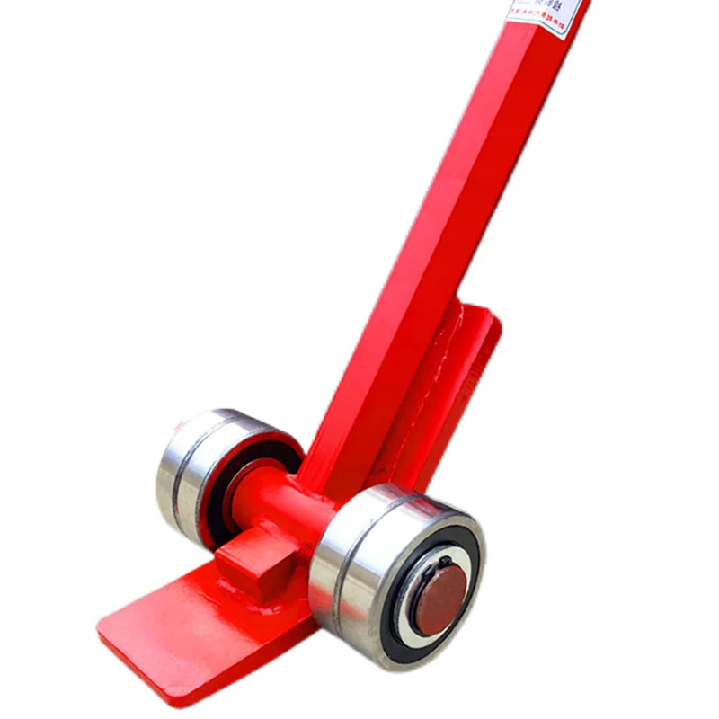 Heavy Duty Wheeled Flat Head Pulley Lifting Crowbar Thickened Seamless Steel Pipe Bearing Crowbar L