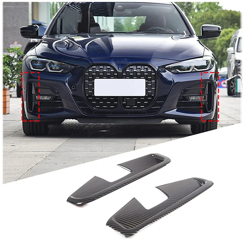 For BMW 4 Series G22 G23 2021-2023 Car Front Bumper Fog Light Frame Cap Daytime Running Lamp Trim C