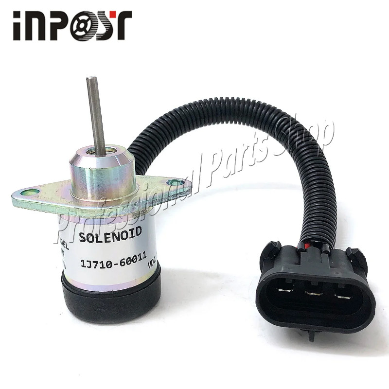 1J710-60011 12V Stop Solenoid For Kubota Engine V2607 1J71060011