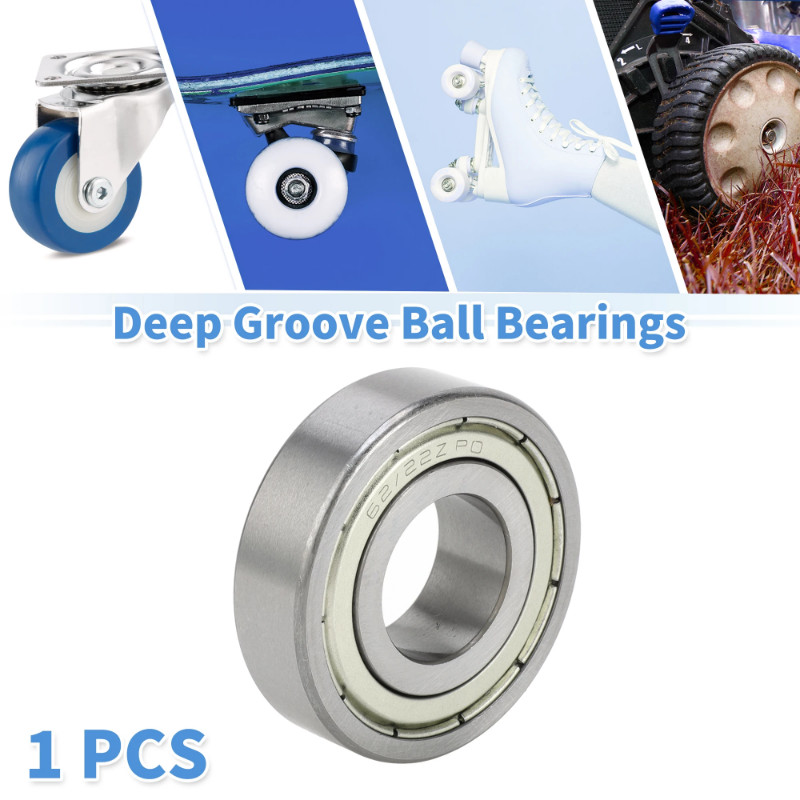 Motoforti 62/22ZZ Deep Groove Ball Bearings P0 22x50x14mm Lubricated Bearings Double Metal Seal Sco