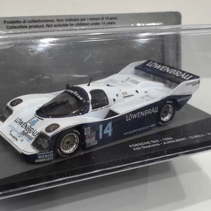 IXO 1/43 PORSCHE 962 1986 24H #14 โมเดลแข่งปอร์เช่อัลลอย