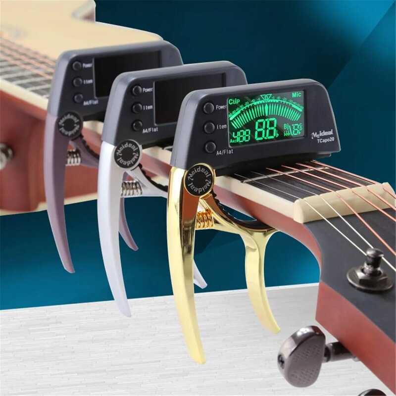 C Professional Guitar Tuner - Capo 2 In 1 Equipment Combination LED Display For Acoustic Electric G