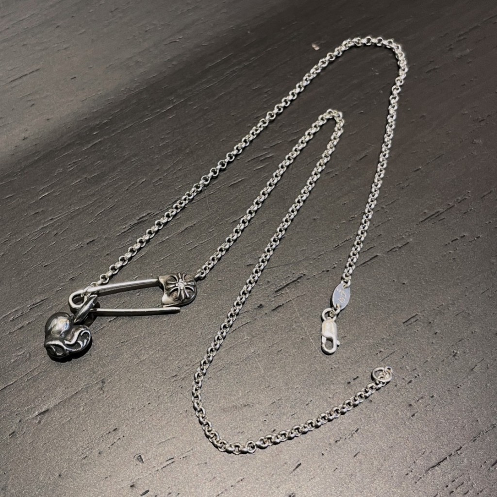 Chrome 925 Hearts s925 Sterling Silver Seiko Chain Necklace Pin