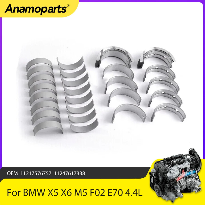Engine Parts Main Bearings & Rod Bearing Fit 4.4 L Gas For BMW X5 X6 M5 F02 E70 F10 F90 4.4L S63B44
