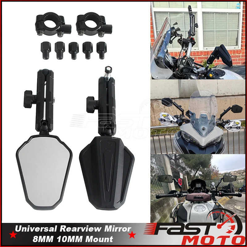 Motorcycle West Wind Rearview Mirror Foldable Adventure Side Mirrors For BMW R9T S1000XR F 800 R Ni