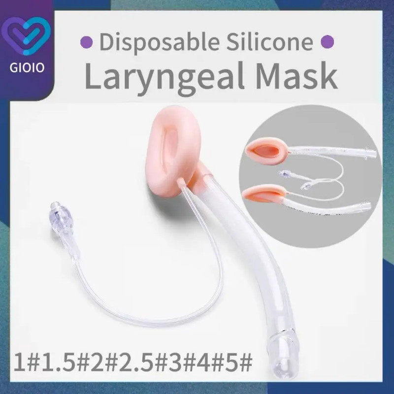 1-5#Silicone Disposable Laryngeal Mask with Bar Anesthesia Breathing Laryngeal Mask Airway Tube for
