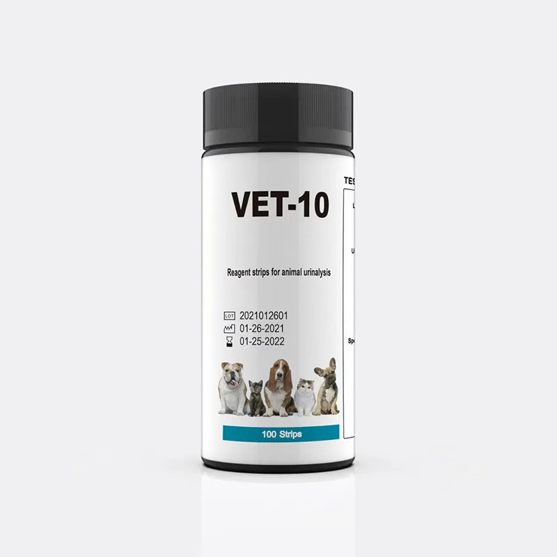 100 Strips/bottle VET-10/14 Pet Urine Test Strips Urine Routine Health Test for Cats and Dogs