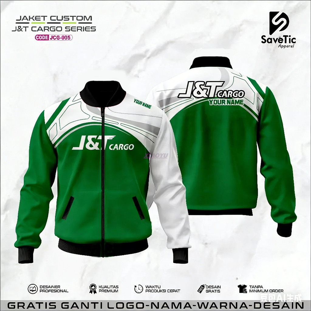 Jaket J&T Cargo พิมพ์เต็ม Sublim/Jaket J&T Cargo/jaket logistic jnt cargo/jaket custom jnt cargo jak