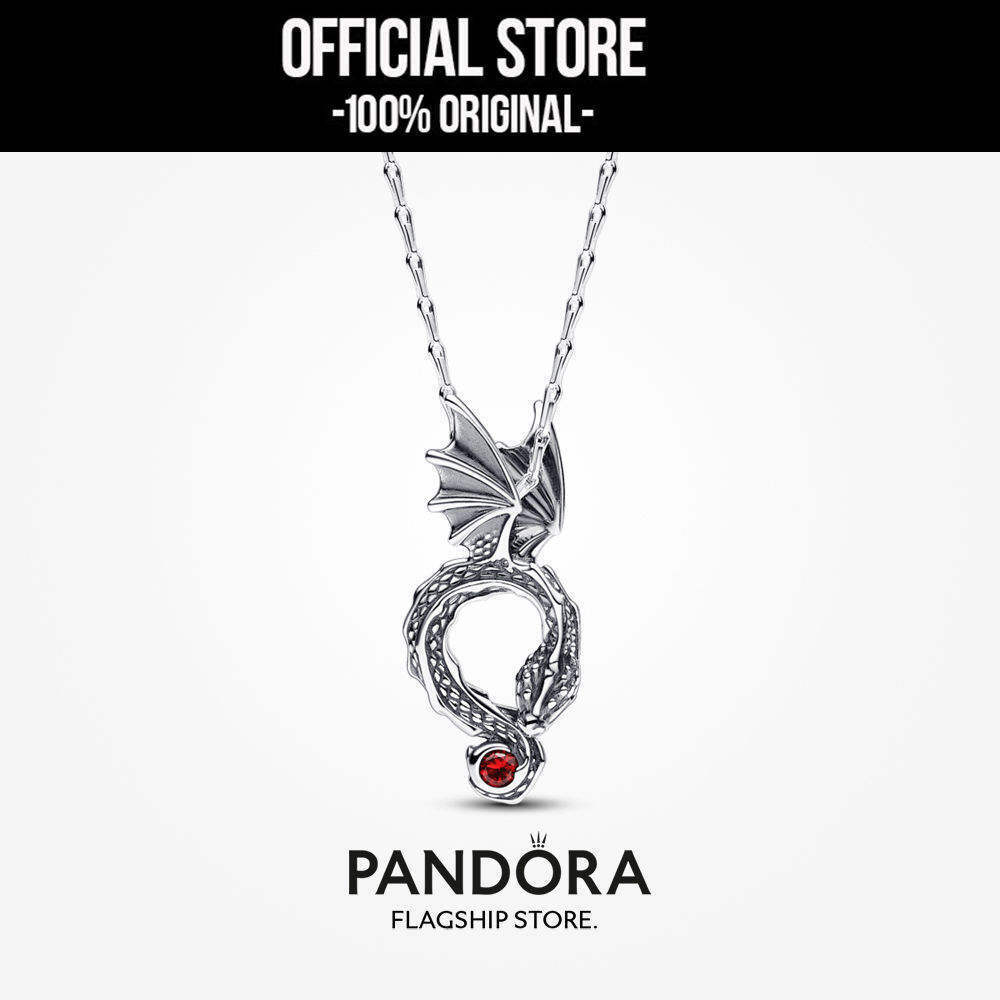 【💯สินค้าแท้💎】Pandora x Game of Thrones Dragon Pendant Necklace (45cm) ของขวัญ ที่ดี ที่สุด✨