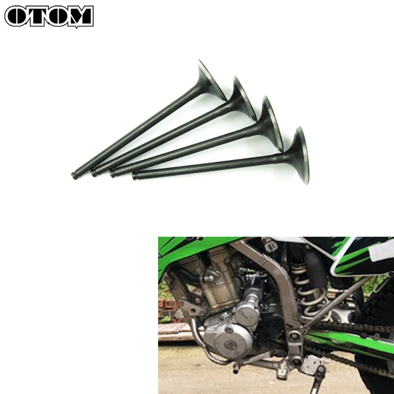 OTOM Motorcycle Engine Valve Intake Exhaust Stem Valves For KAWASAKI KLX250 KLX300 SUZUKI DRZ250 LO