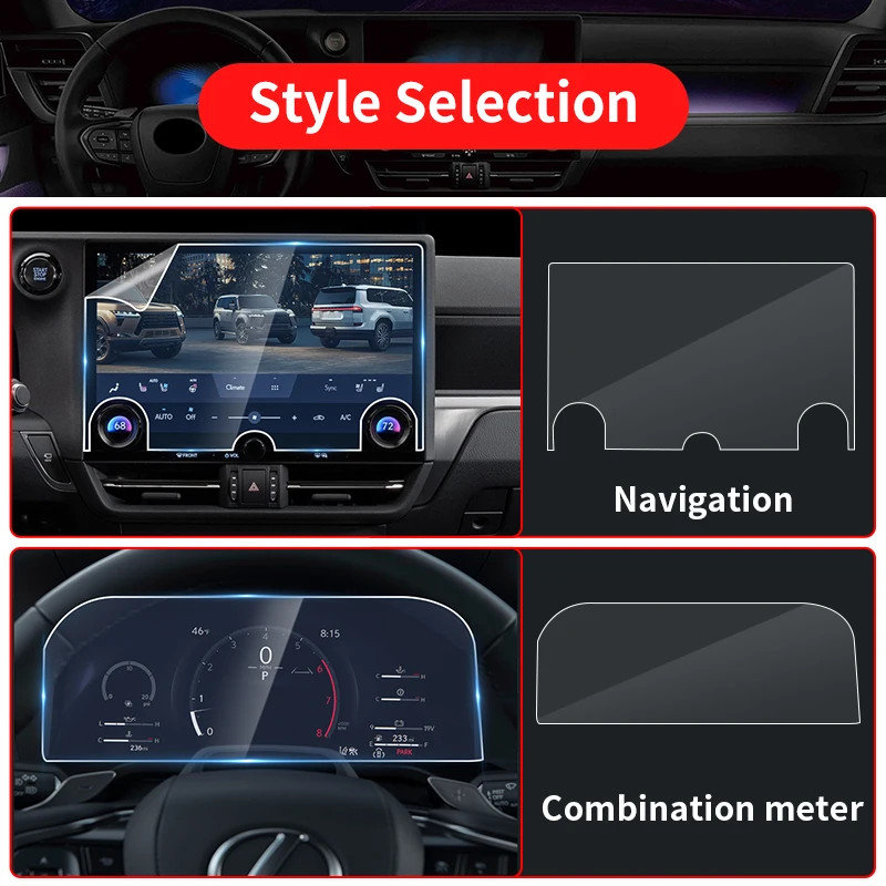 For Lexus GX550 550h 2024 Combination meter Navigation Screen Protector Protective GX 550 Interior