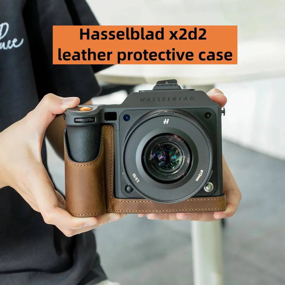 กระเป๋ากล้องหนังแท้แฮนด์เมดสําหรับ Hasselblad X2D2 เคสป้องกันกล้อง x2d2 เคสหนัง Access