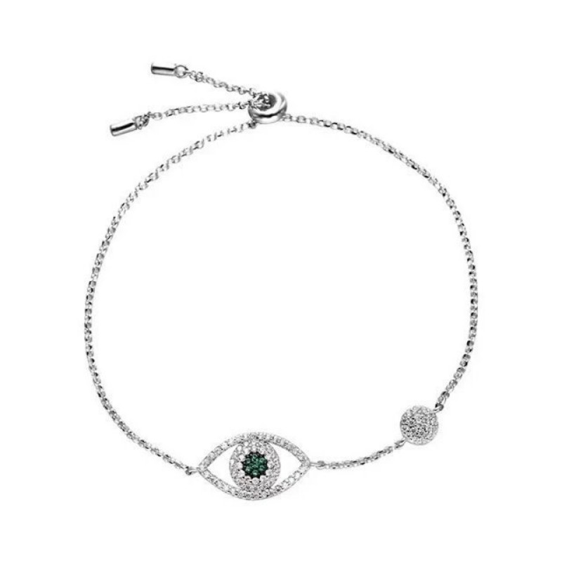 Apm Bracelet APM Monaco Gold Yellow Crystal Diamond Lucky Eye Bracelet